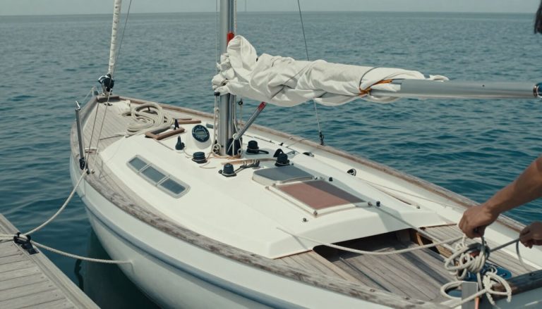 voilier au port avec détails authentiques d'assurance bateau
