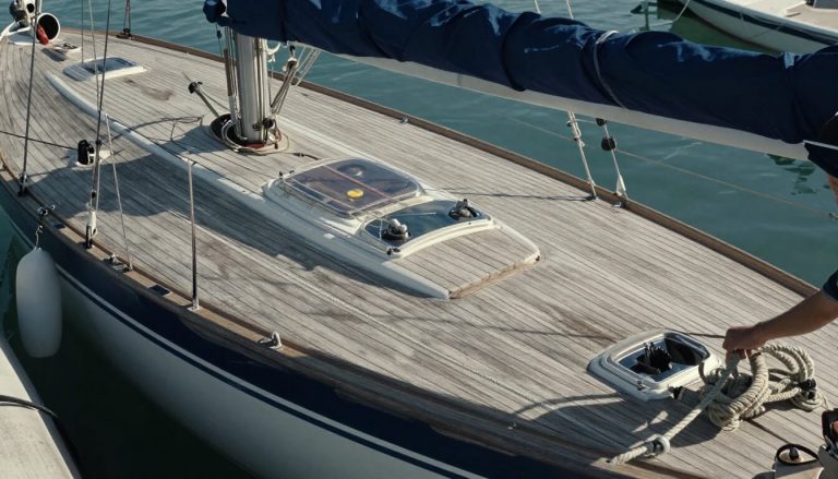 voilier amarré dans un port avec détails nautiques authentiques