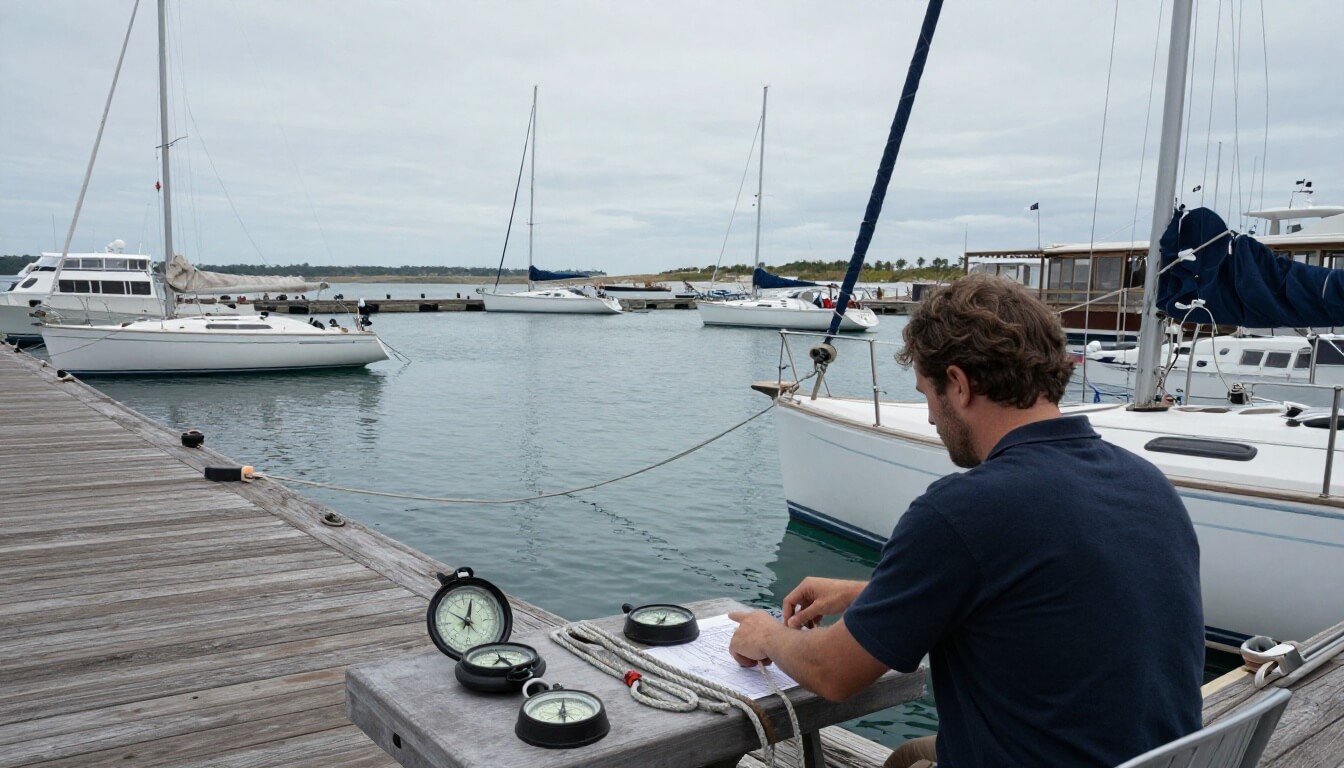 marina avec voiliers et bateaux fluviaux sous lumière naturelle