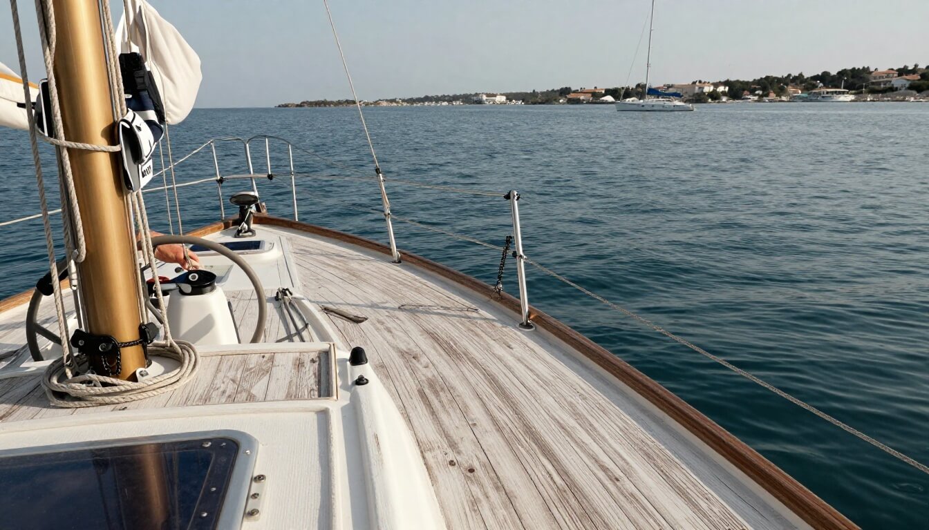 cockpit semi-rigide naviguant en mer Méditerranée dans le Var